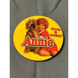 Annie Movie Pin Back 3" Button 1997 Video Store Promotional Promo